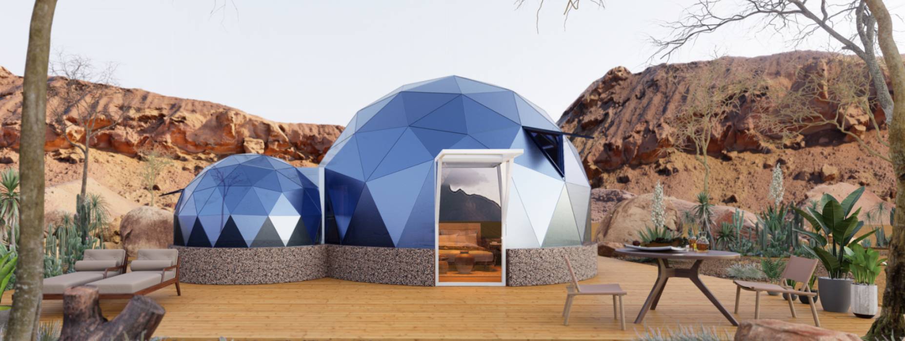 监利县球形智能光伏玻璃星空房